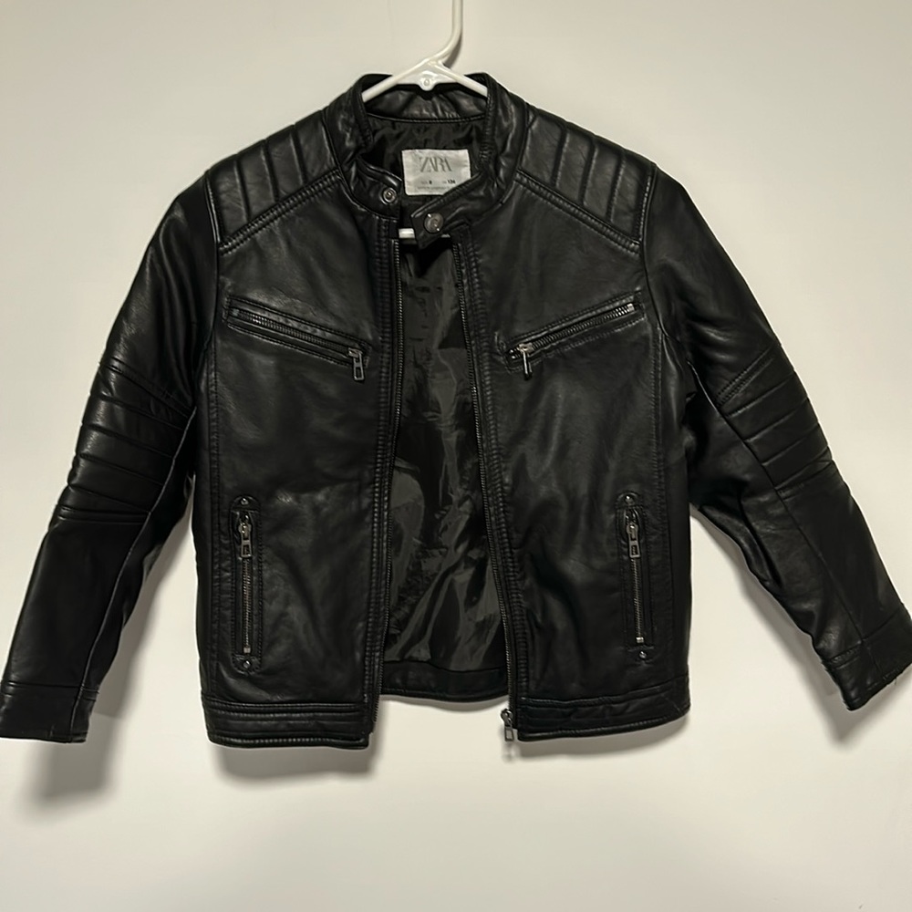 Zara kids size 9 black Moto jacket